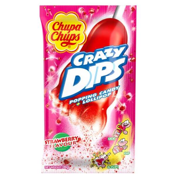 Image of Chupa Chups Crazy Dips Strawberry 14g bei Sweets.ch