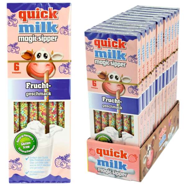 Image of Trinkhalm Quick Milk Fruchtgeschmack 6Stk. bei Sweets.ch
