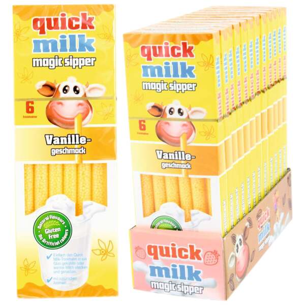 Image of Trinkhalm Quick Milk Vanille 6Stk. bei Sweets.ch