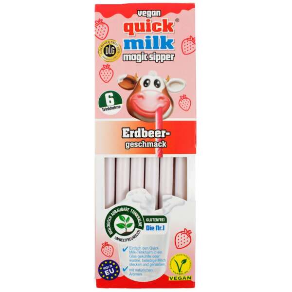 Image of Trinkhalme Quick Milk Erdbeer 6Stk. bei Sweets.ch
