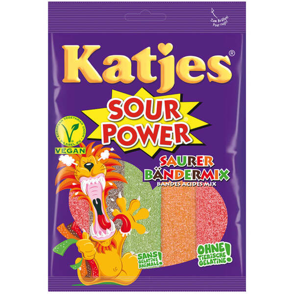 Image of Katjes Sour Power saure Bändermix 200g bei Sweets.ch