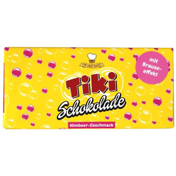Image of Tiki Schokoladentafel Himbeer Brause 100g bei Sweets.ch