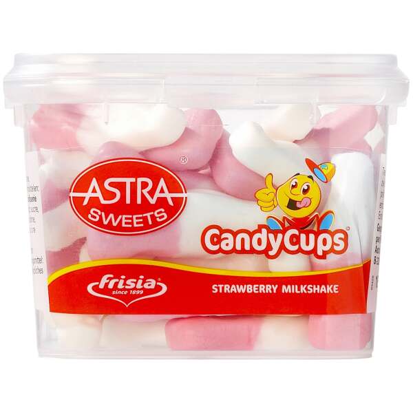 Image of Frisia-Astra Candy Cups Milchshake Erdbeere 150g bei Sweets.ch