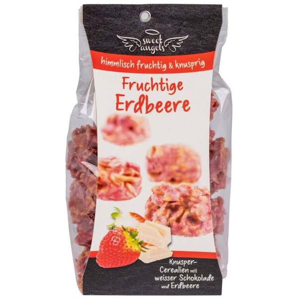 Image of Fruchtige Erdbeer Flakes Weisse Schokolade 125g bei Sweets.ch