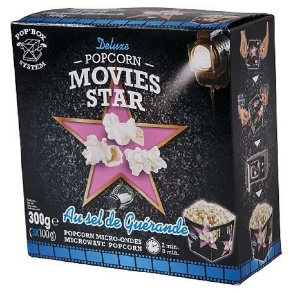 Image of Movies Star Pop Box Mikrowellen Popcorn Salz 3x100g bei Sweets.ch