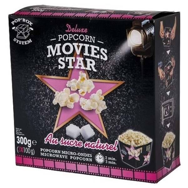 Image of Movies Star Pop Box Mikrowellen Popcorn Zucker 3x100g bei Sweets.ch
