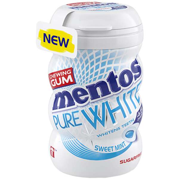 Image of Mentos Gum Pure White Sweetmint 90g bei Sweets.ch