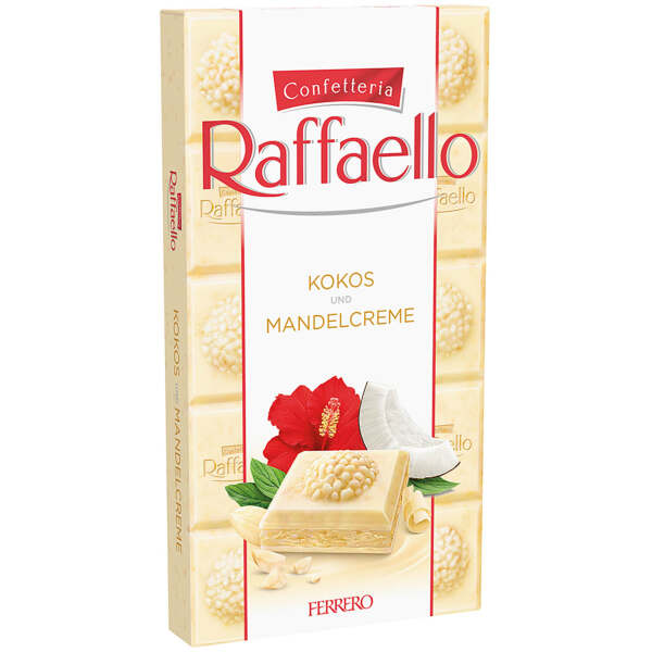 Image of Ferrero Raffaello Kokos Mandelcreme Tafel 90g bei Sweets.ch