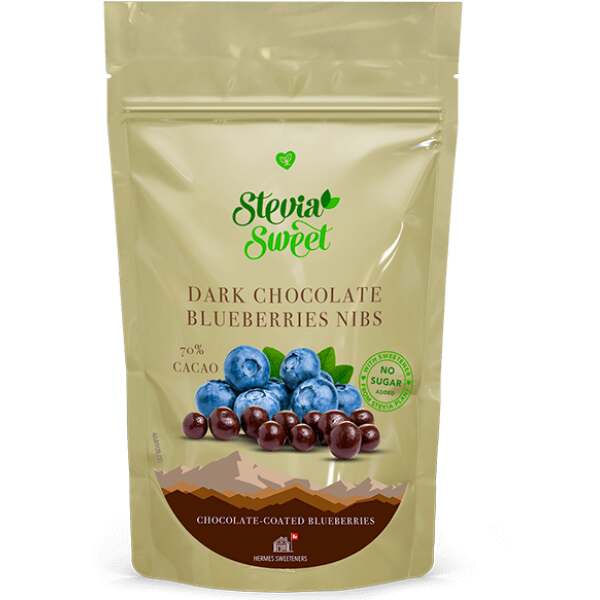 Image of Stevia Sweet dunkle Schokoladen Nibs ohne Zuckerzusatz 80g bei Sweets.ch