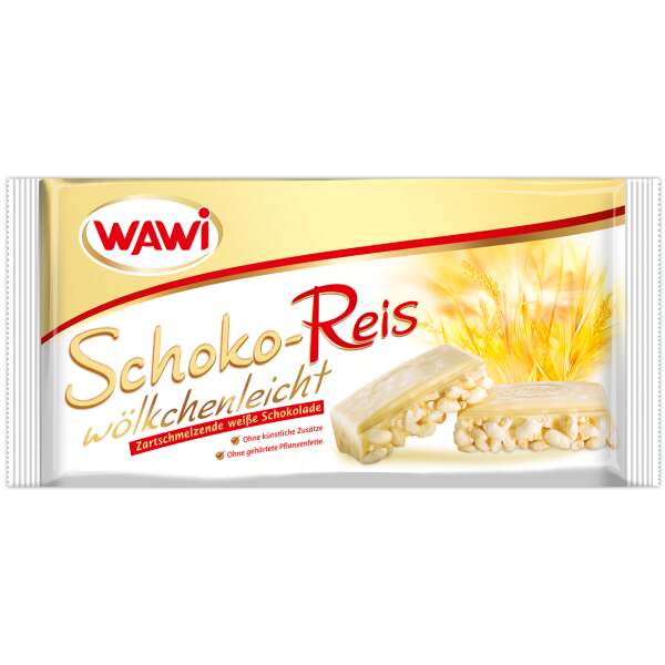 Image of Wawi Schoko Reis Weiss Tafel 200g bei Sweets.ch