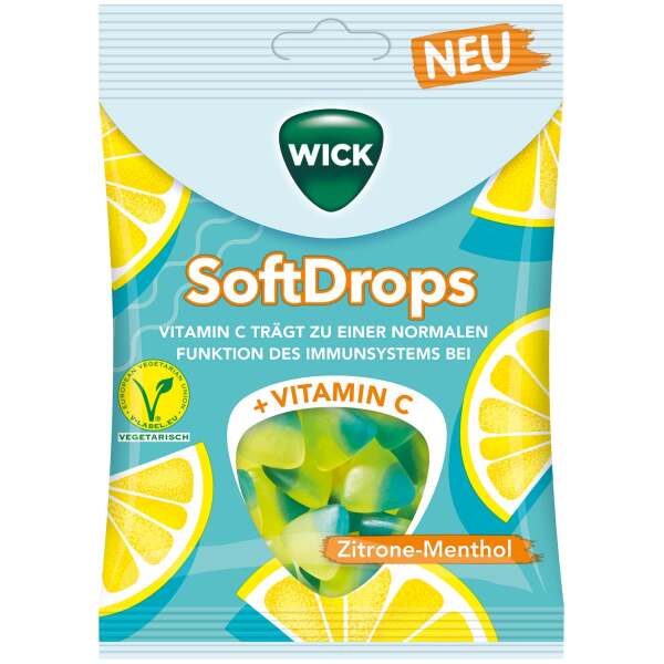 Image of Wick SoftDrops Zitrone-Menthol 90g bei Sweets.ch