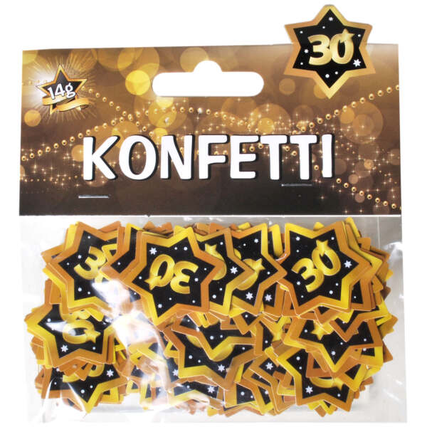 Image of Tischkonfetti Gold 30 Geburtstag 14g bei Sweets.ch