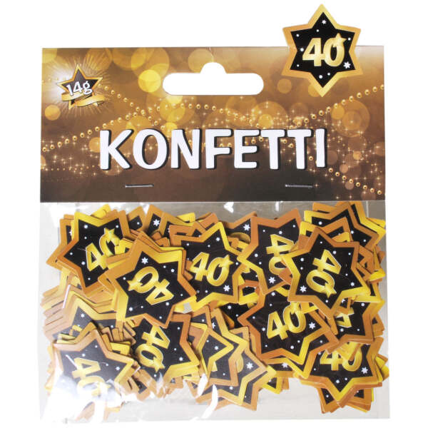 Image of Tischkonfetti Gold 40 Geburtstag 14g bei Sweets.ch