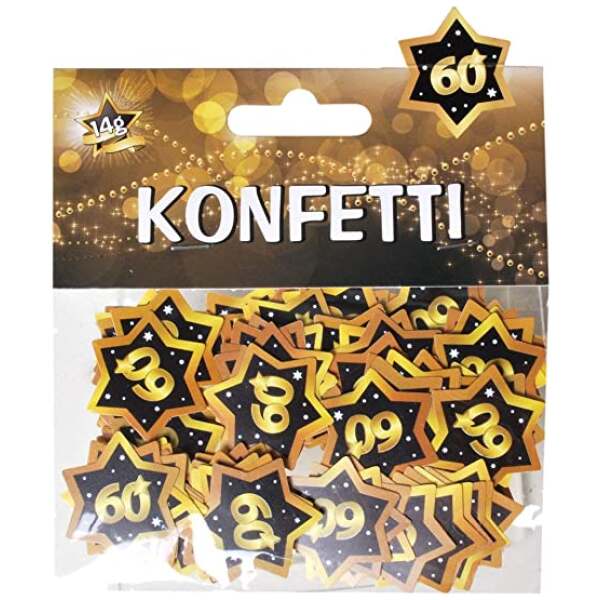 Image of Tischkonfetti Gold 60 Geburtstag 14g bei Sweets.ch