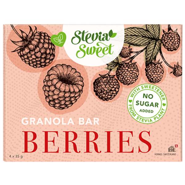Image of Stevia Sweet Müsliriegel Granola Bar Berries 4 x 35g bei Sweets.ch