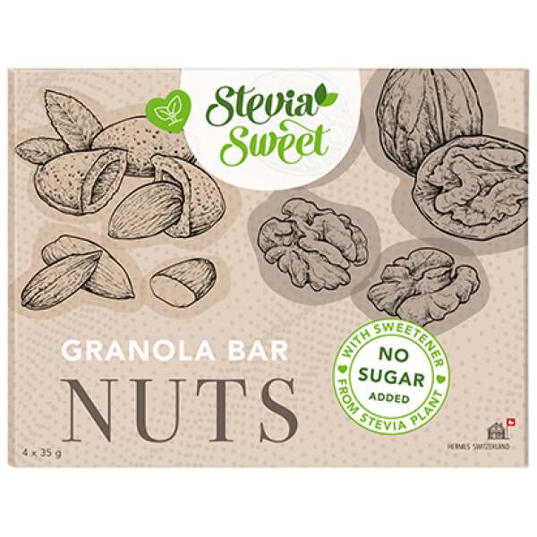 Image of Stevia Sweet Müsliriegel Granola Bar Nuts 4 x 35g bei Sweets.ch