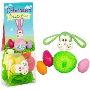Osterhasen Bastelset Naschbeutel 45g - Der Zuckerbäcker