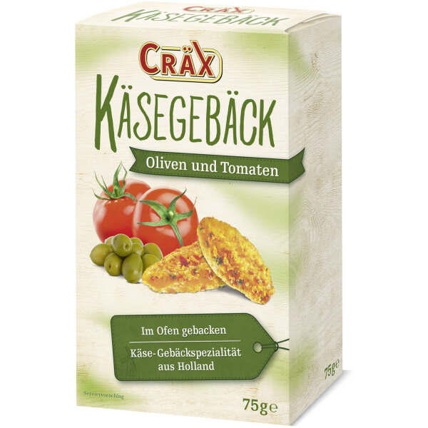 Image of Cräx Käsegebäck mit Oliven und Tomaten 75g bei Sweets.ch