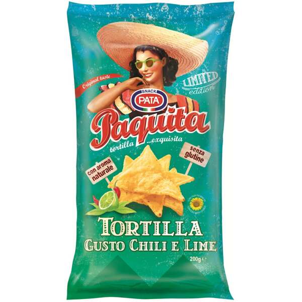 Image of Pata Paquita Tortilla Chips Gusto Chili e Lime 200g bei Sweets.ch