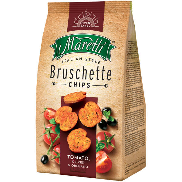 Image of Maretti Bruschette Chips Tomato Olives & Oregano 150g bei Sweets.ch