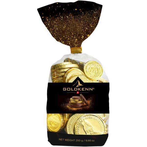 Image of Goldkenn Beutel Gold-Schokoladenmünzen 250g bei Sweets.ch