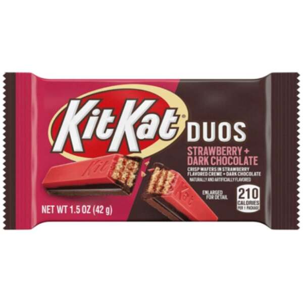 Image of KitKat Duos Strawberry & Dark Chocolate 42g bei Sweets.ch