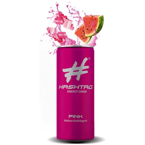 Image of Hashtag Energy Pink Melone-Bubblegum 250ml bei Sweets.ch