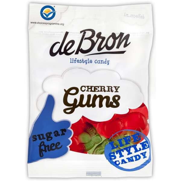 Image of de Bron Cherry Gums sugarfree 90g bei Sweets.ch