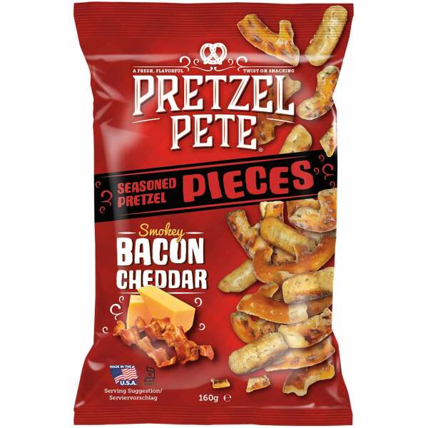 Image of Pretzel Pete Pieces Smokey Bacon & Cheddar 160g bei Sweets.ch