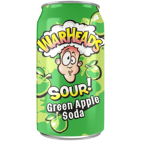 Image of Warheads Green Apple Sour Soda 355ml bei Sweets.ch