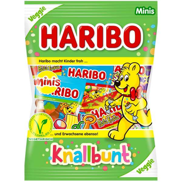 Image of Haribo Knallbunt Minis veggie 230g bei Sweets.ch