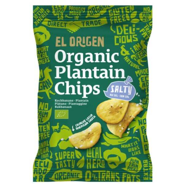 Image of El origen Organic Plantain Chips Meersalz 80g bei Sweets.ch