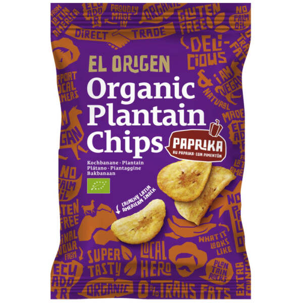 Image of El origen Organic Plantain Chips Paprika 80g bei Sweets.ch
