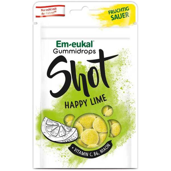 Image of Em-eukal Gummidrops Shot Happy Lime 65g bei Sweets.ch