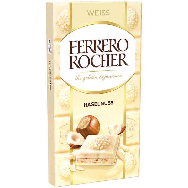 Image of Ferrero Rocher Tafel Weiss 90g bei Sweets.ch