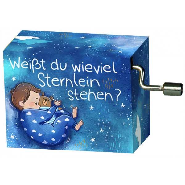 Image of Handkurbel Musikdose Weiss du wieviel Sternlein stehen bei Sweets.ch