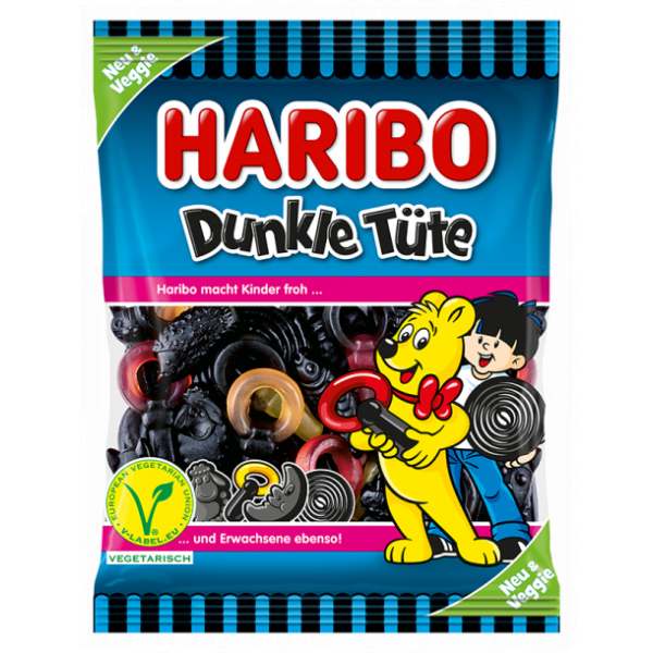 Image of Haribo Dunkle Tüte 175g bei Sweets.ch
