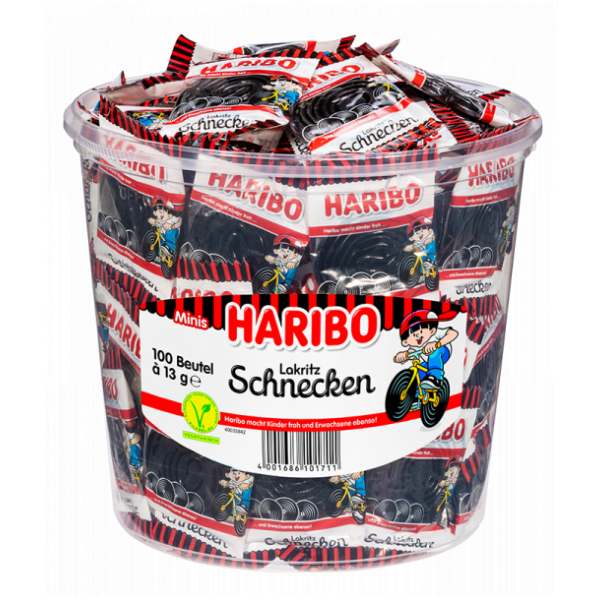 Image of Haribo Lakritz Schnecken Minis 100x13g bei Sweets.ch